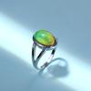 Retro Temperature-sensitive Color-changing Stone Ring European and American Trend Color Temperature Control Ring