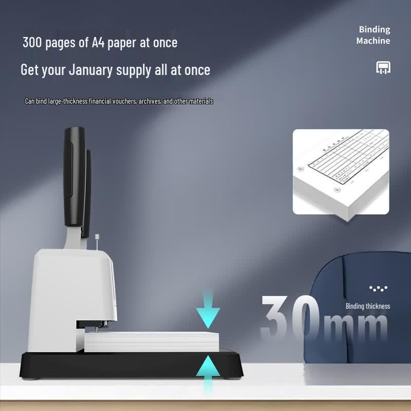 Deli 30mm Manual Financial Document Binder CN plug (adapter included)