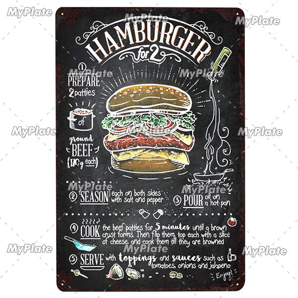 Kitchen Vintage Tin Sign Metal Sign Decorative Plaque Wall Decor Man Cave Club Decoration