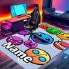Custom Name Personalized Geometry Dash Print Carpet, Versatile Home Decor Rug, for Playroom, Apartment, Balcony, Entryway, Hallway Gift