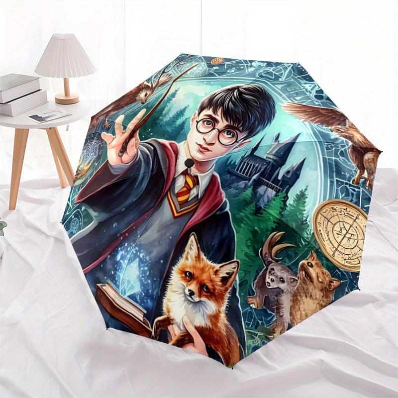 1pc Harry Potter Magic Wizard Windproof Automatic Umbrella, Lightweight for Women/Men, Perfect Christmas Gift