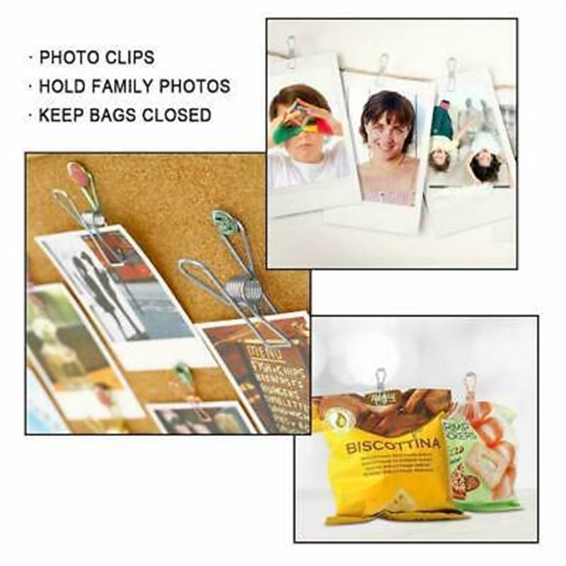 Lot de 10 à 50 clips en acier inoxydable pour séchage, dossier, conservation des aliments, livre