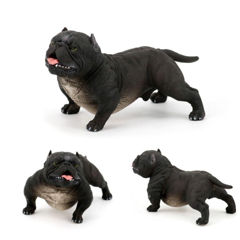 Ornaments Simulation Bulldog Animal Model Pitbull Figurine Children Toys Bulldog Model  Kids Toy