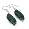 Natural Moss Agate Gemstone 925 Sterling Silver Jewelry Earring 1.89" AE-13070