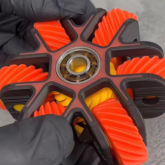 3D Printed Fidget Spinner Toy Anxiety Stress Relief Gear Spinning Toy Portable Travel Home Office Finger Roller EDC Desk