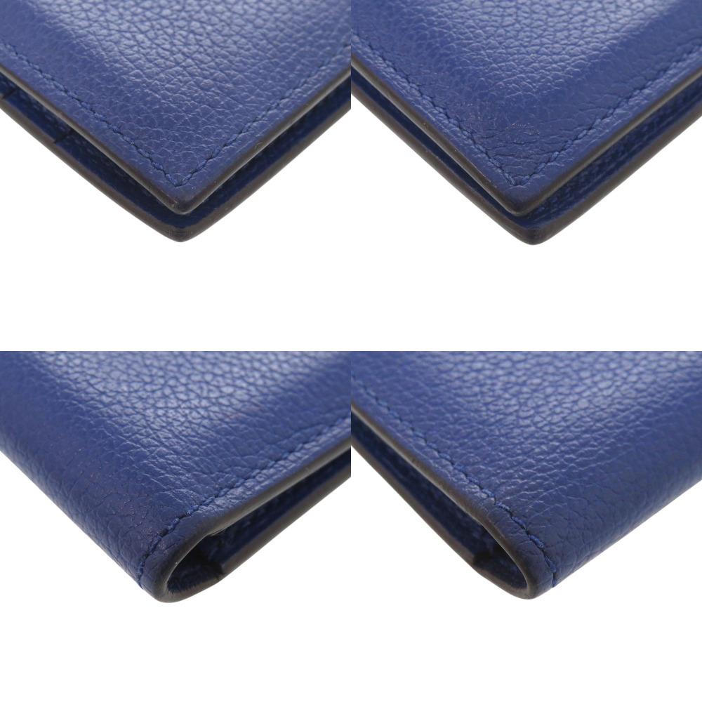 Used AUTHENTIC HERMES MC2 Euclid Card Case Blue Royal Evercolor