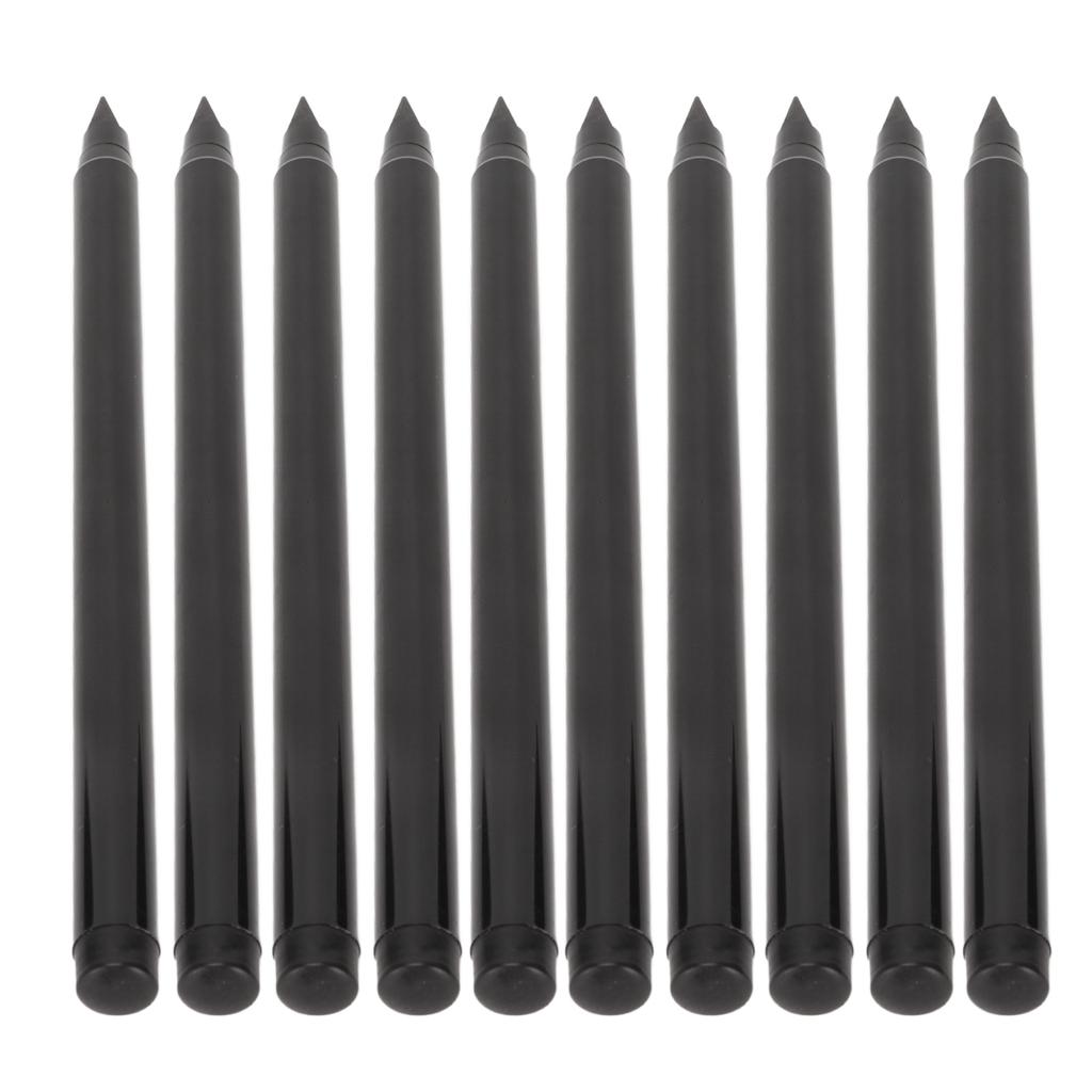 10 Pcs Inkless Pencil Black Erasable Reusable Inkless Eternal Pencil With Eraser for Painting
