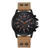1PC Men's Watch Casual Leather Band Analog Quartz Watches with Calendar