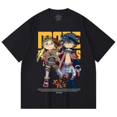 230 Gsm 100% Katoen Made in Abyss V1 Print Unisex Zwaar Katoen T-shirt