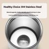 A Dual-purpose CoffeeHigh Appearance Standards Sealed and Leak-proof 304 Stainless Steel Insulated Cup Portable  with A Handle