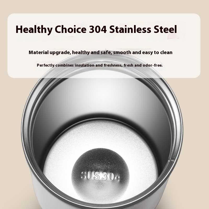 A Dual-purpose CoffeeHigh Appearance Standards Sealed and Leak-proof 304 Stainless Steel Insulated Cup Portable with A Handle