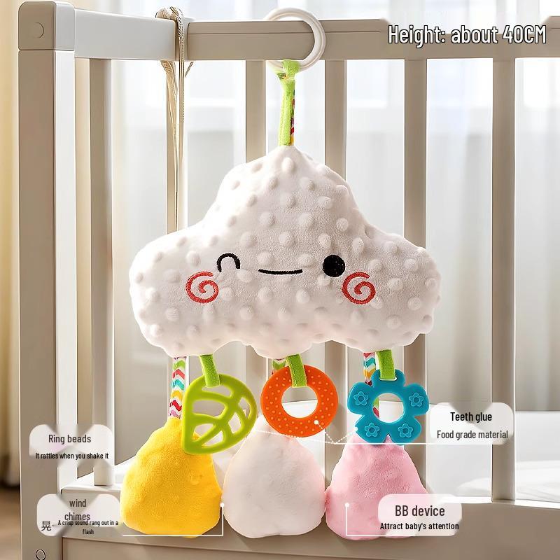 

Крабик-погремушка для малышей, которую нужно тянуть и играть: Подвесная развивающая игрушка для новорожденных с успокаивающими звуками