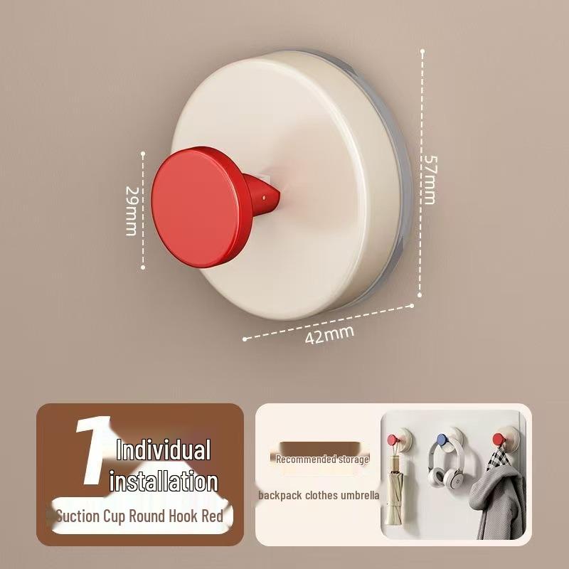 Traceless No-Punch Suction Cup Wall Hook for Bathroom – Strong Adhesive, Heavy Load-Bearing Design