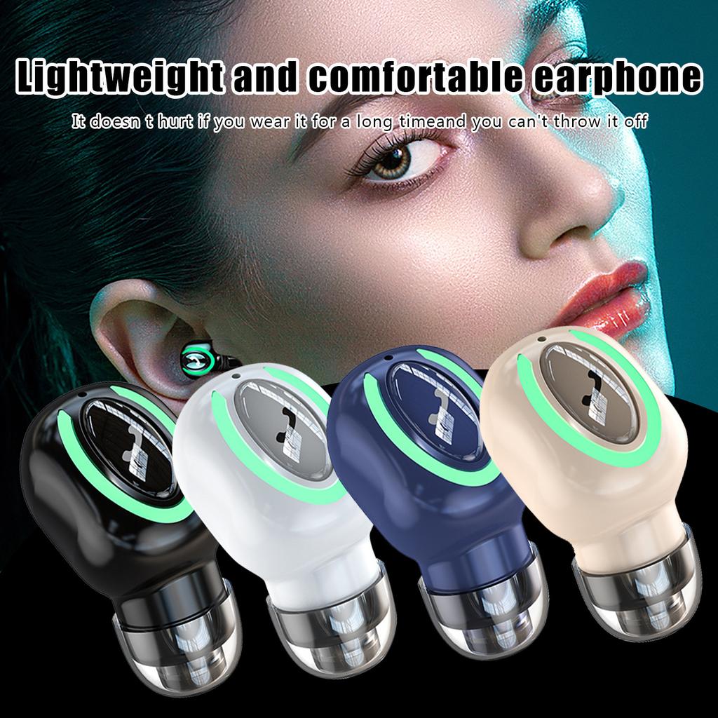 M9 Single Ear Wireless Earphone HD Calls LED Light In-ear Bluetooth 5.1 Headset