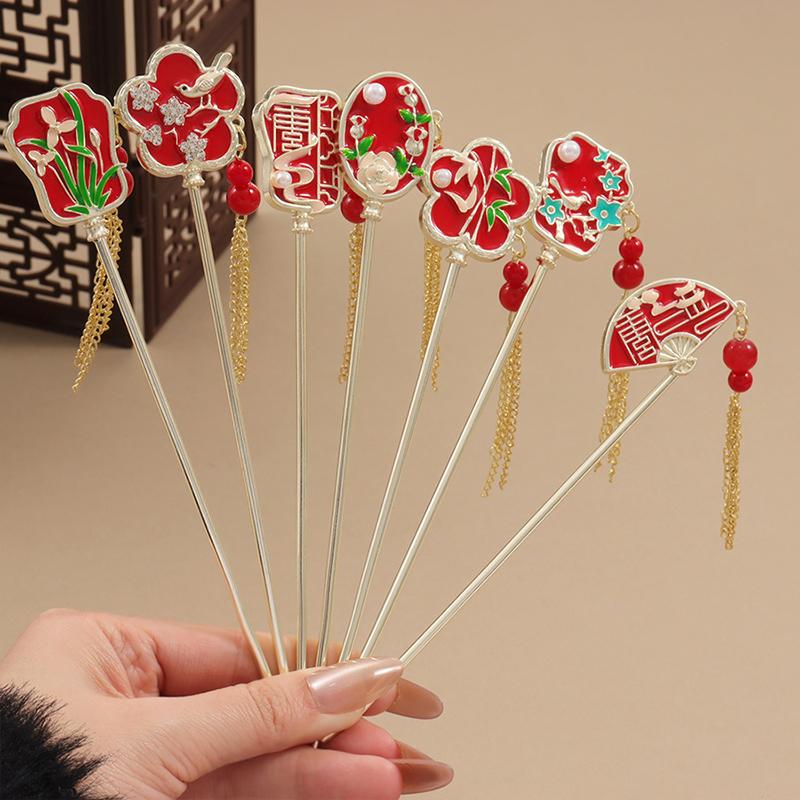 Retro Chinesische Elegante Quaste Haarnadel Fan Haar Stick Haar Zubehör Hanfu Pografie Requisiten