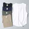 Export Tail Summer Cotton Wide Shoulder Vest Men Fashion Brand All-Matching Loose Waistcoat Athleisure Sleeveless T-shirt