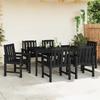 Garden Chair 6 Pcs Black 65.5 X 59 X 88 Cm Polyethylene