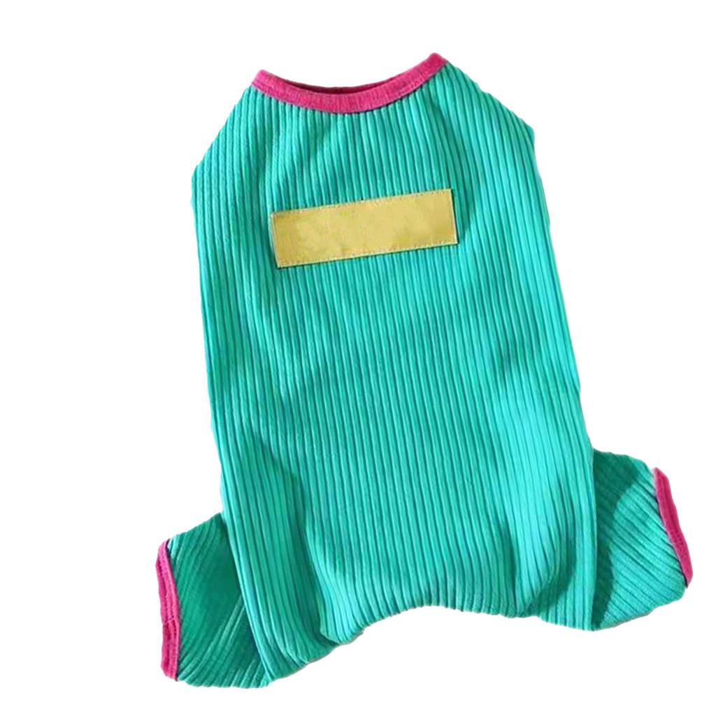 Dog Pajamas Soft Comfortable Breathable Cotton Dog Jumpsuit for Teddy Bichon Poodle Puppy