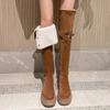 Retro fashion knee boots thick-soled versatile two wear folded knight boots slim high boots wowinter