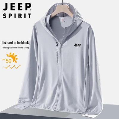 JEEP SPIRIT Men's UPF50+ Hooded Sun Protection Jacket