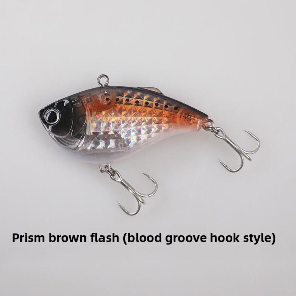 

With Hooks Long Shot Vibration Wobbler 14g Weight Artificial Plastic Bait Freshwater Fishing J