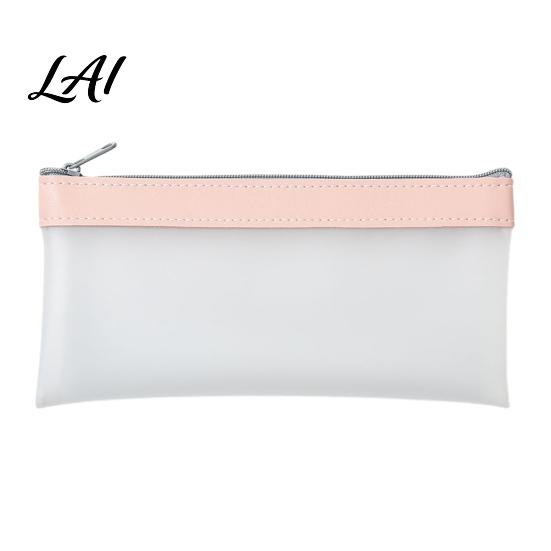 See-through Mesh Pencil Pouch Clear Case Large Transparent Pen for Girls Waterproof Splash-resistant Case Stationery Bag High School Students,