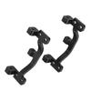 2Pcs Aluminum Alloy Pull Rod Base Metal Pull Rod Base Seat for WPL C24 C14 C14K C24K 1 16 RC CarBlack
