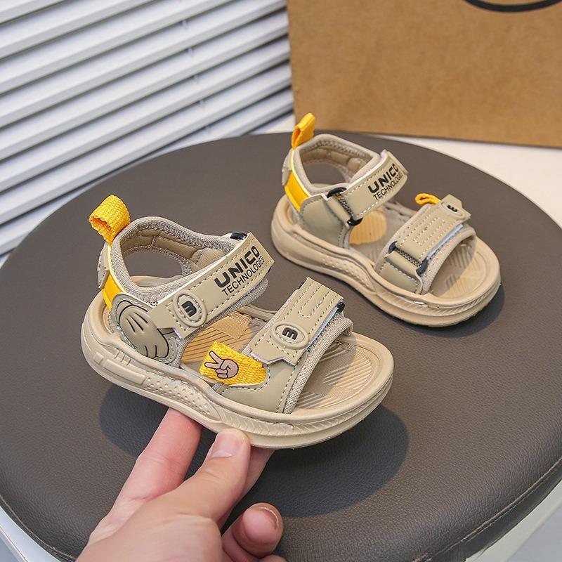 Summer Kids Open Toe Sandals, Soft Sole Boys Sports Beach Shoes For Toddlers