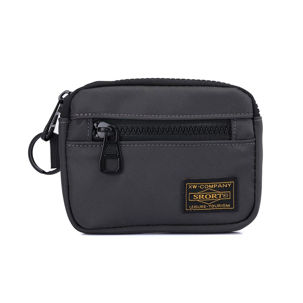 Kleine Lässige Herren Geldbörse Canvas Reißverschluss Kurze Geldbörse Mini Tasche Jugend Trend Halter Geld Retr I5S8