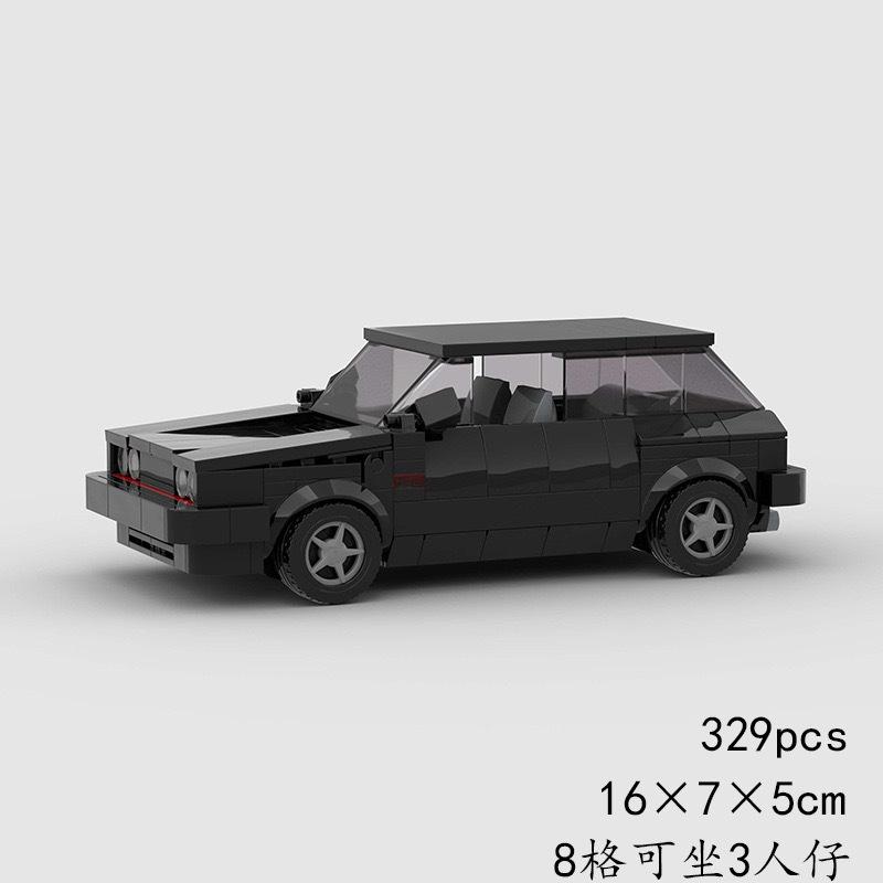 MOC Building Blocks Compatible 8 Grid Sports Car Style Assembly Toy