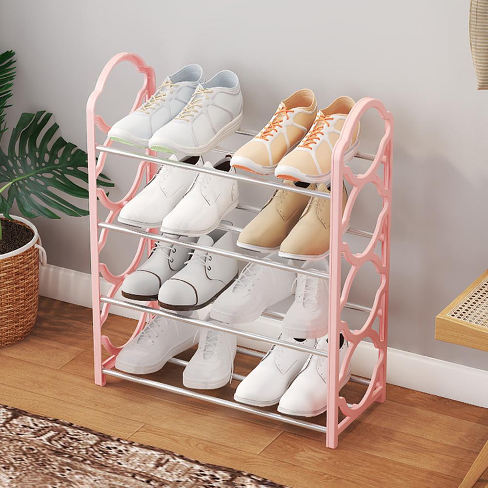 4-storey Household Assembled Simple Plastic Shoe Rack, Space Saving Storage Rack, Outdoor Shoe Cabinet, Hallway, Small Shoe Rack