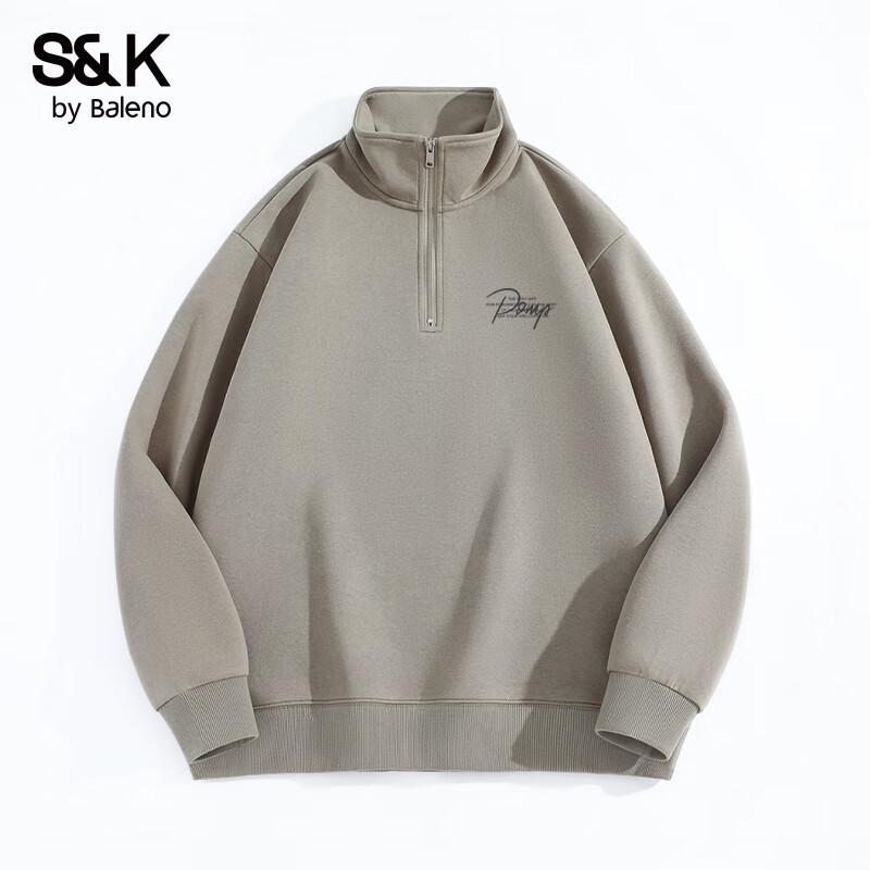 

Baleno Men s S&K Half-Zip Stand Collar Knit Sweatshirt 3XL