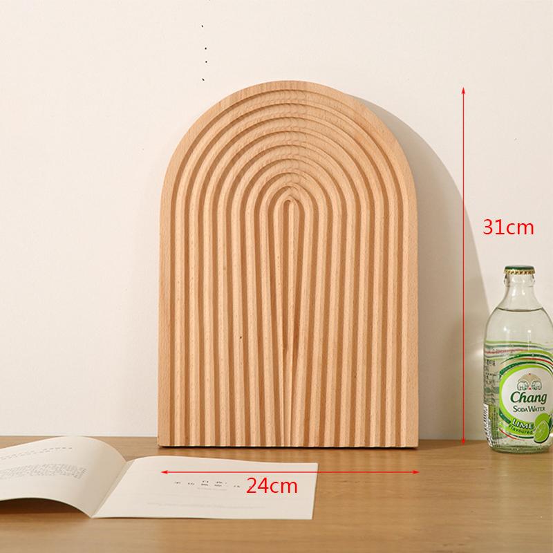 

Деревянный разделочный блок в скандинавском стиле с водяной рябью, бытовой макет, поднос для послеобеденного чая, тарелка для резки овощей, фруктовая доска A-31x24x2