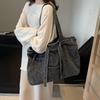 Vintage Shoulder Bag Women's Denim Tote Bag Large Capacity Student Class Bag
