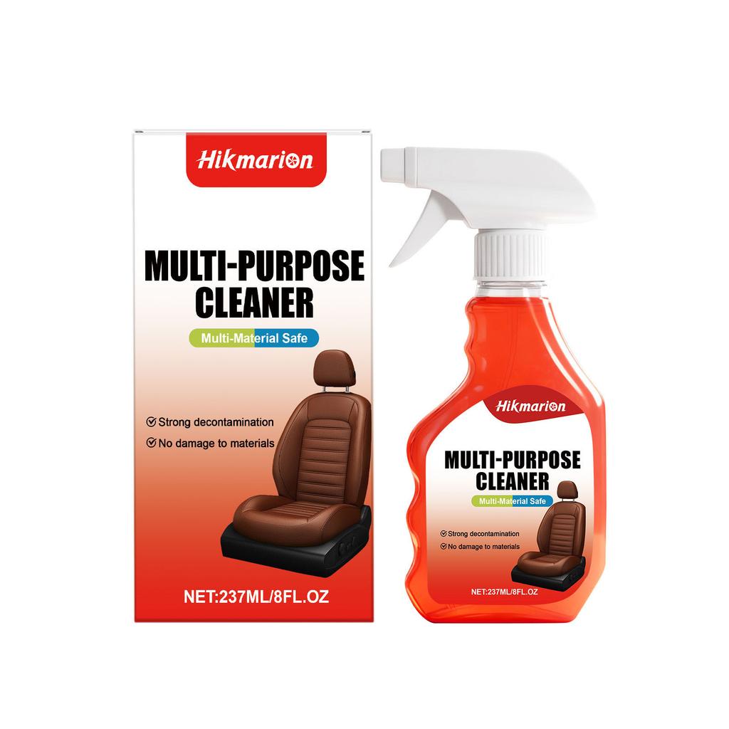 Car interior cleaning spray, leather seat and headliner deodorizer, cleans, no,rinse, easy,to,wipe stain remover, 237ml