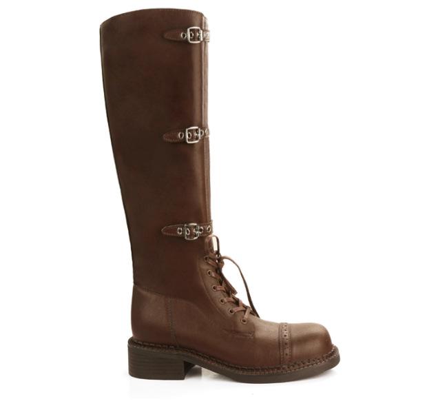 

Grape mother studiolee same fashionable fine belt buckle retro thick heel mid-high knight boots women s autumn 40 темно-коричневого