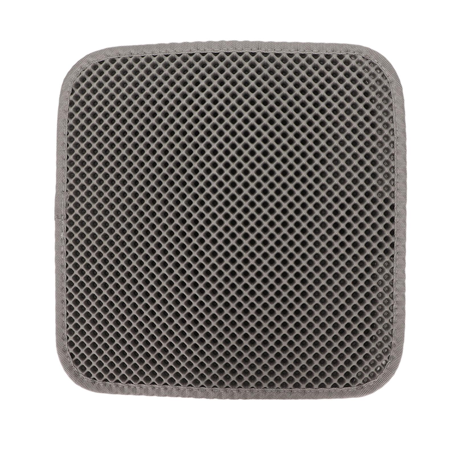 

Коврик для кошачьего туалета предотвращает скольжение, водонепроницаемый нижний двухслойный коврик для ловли наполнителя из ЭВА для котенка XXS серый