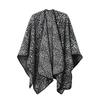 Plus Size Zebra Print Shawl: European/American Autumn/Winter Women's Mid-Length Jacket