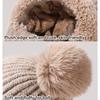 Versatiles Knitted Hat Women Ponytail Hat with Integrated Vintage Neck Warmer for Women with Neck Warmer