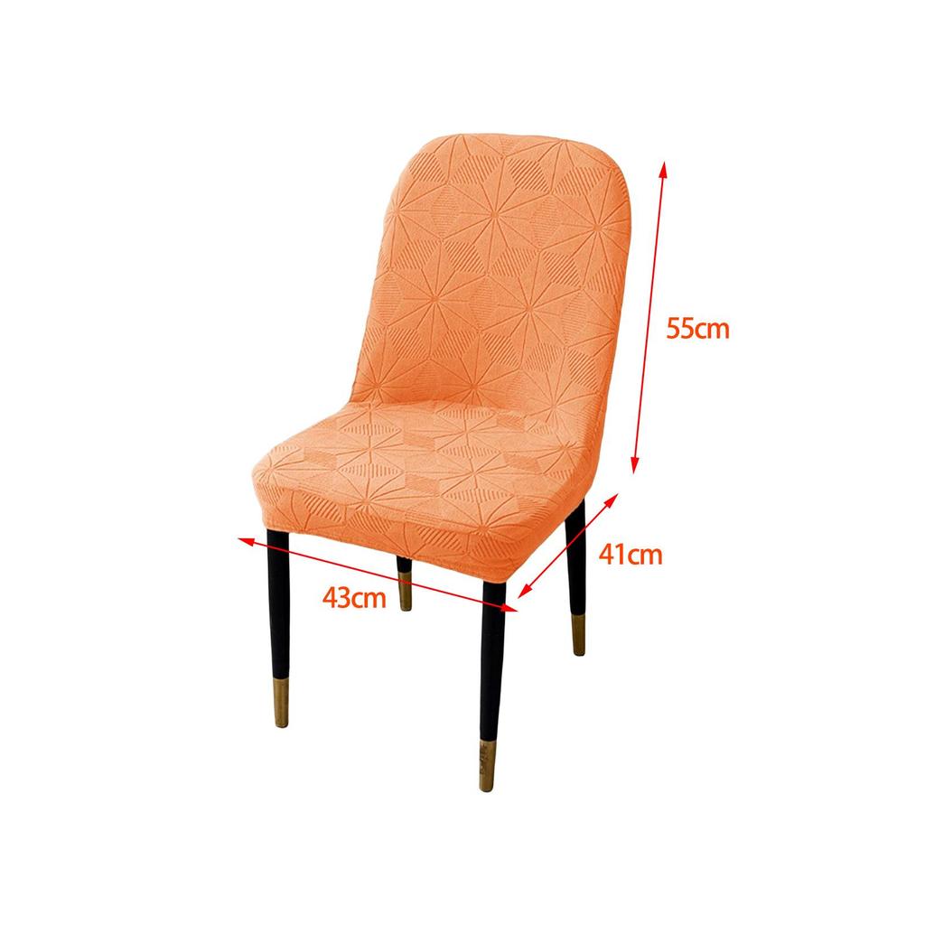 Soft Jacquard Dining Chair Cover Stretchable Seat Protector for Kitchen Office Ceremony Events
