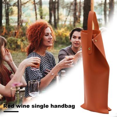 Weinverpackungstasche, Kunstleder, Weintasche, stilvolle Weinflaschen-Schutztasche mit Griff für Party