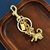 3D Lucky Cat & Dinosaur Metal Keychain - Promotional Gift Keyring Pendant