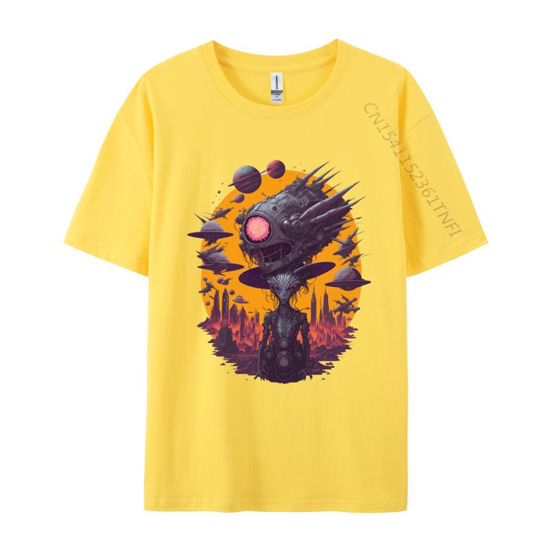 The Alien Hat T Shirt For Male Tee Free Shipping Homme Round Neck T Shirt Designer Clothes Men Normal