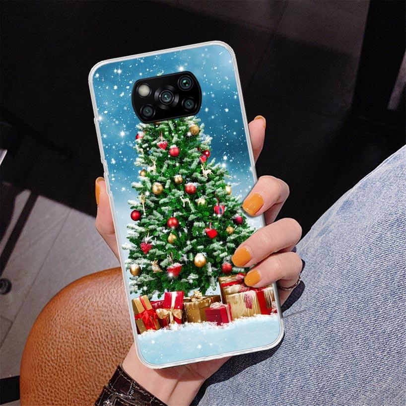 Frohe Weihnachten Baum Schnee Handyhülle Für Xiaomi Poco X7 X6 X5 Pro F7 Ultra Redmi 15C 15 13C 13 12C 12 10 10A 10C 9 9A 9C 9T Hülle