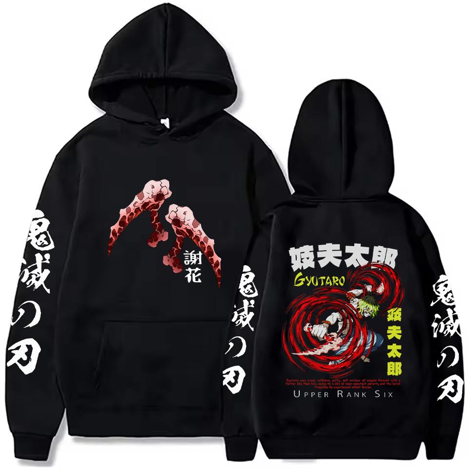 New Hot Selling Men's Hoodie Autumn And Winter Demon Slayer Uzui Tengen Anime Character Print Sweatshirt Street Retro Unisex Top