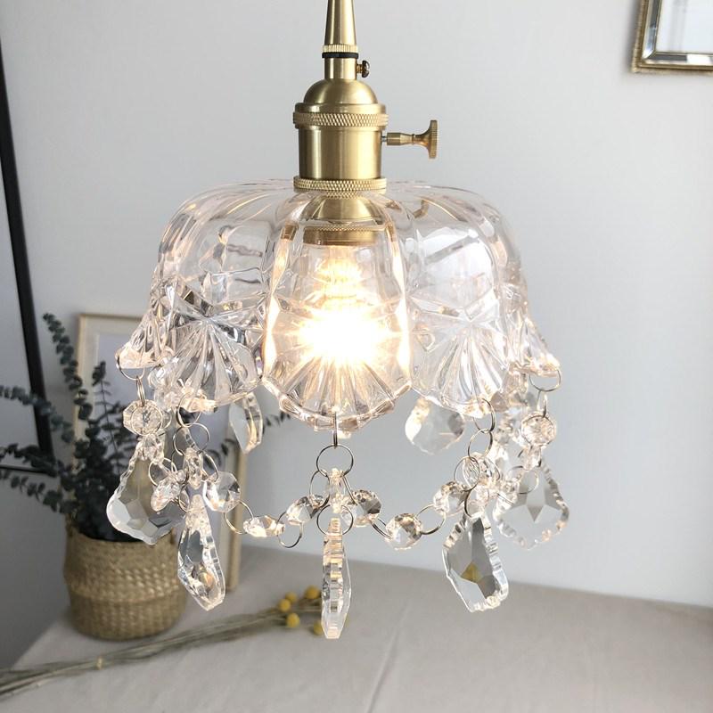 Nordic Modern Brass Glass Pendant Lamp LED E27 Bedroom Dining Living Room Bar Corridor Interior Decoration Chandelier