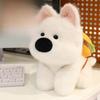 Cute Highland White Dog Plush Backpack With Foodshaped Decor For Birthday Gift