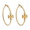 Tory Burch Solid Design Brass Earrings Women Earrings Gold 61055170