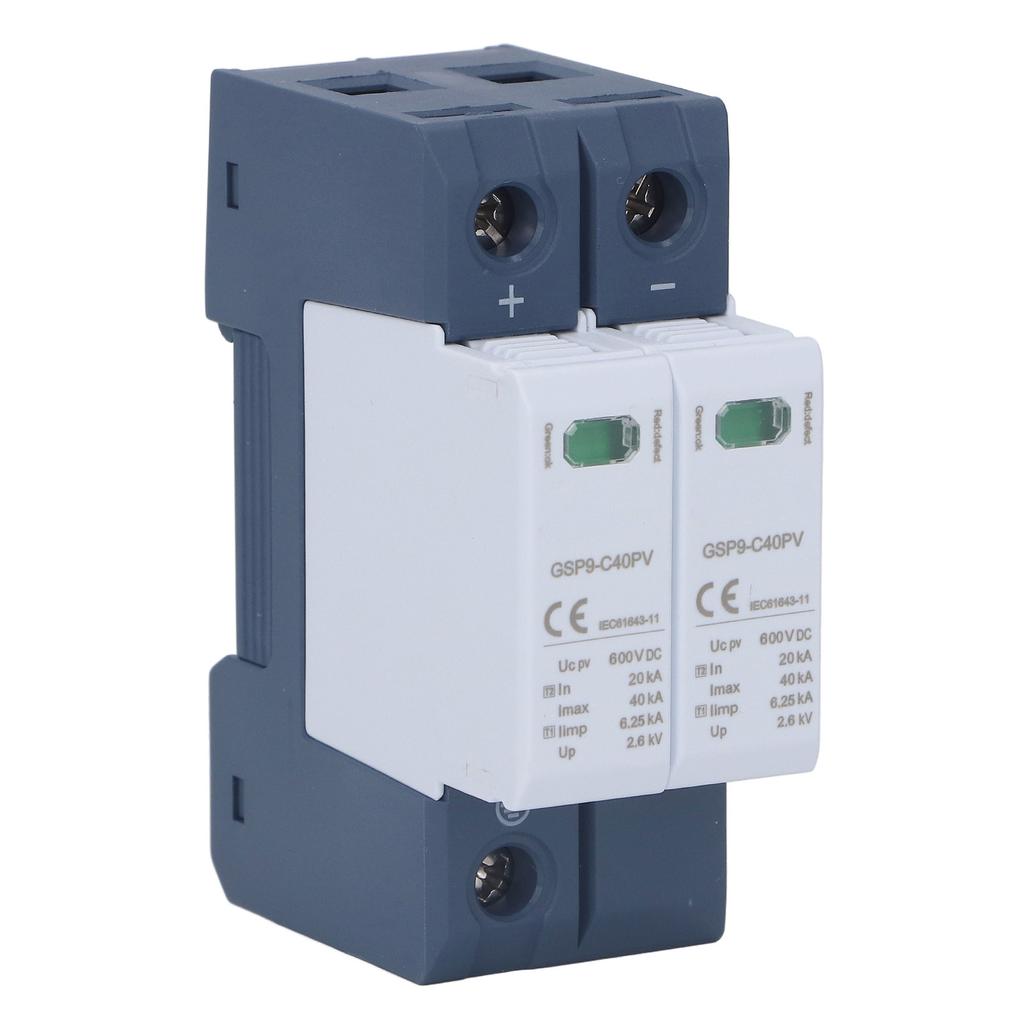 Surge Protective Device 2P 40KA DIN Rail Mounting Photovoltaic DC Surge Arrester Electrical Protecti