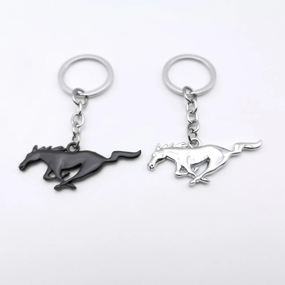 Car Sticker 2026 Ford New 2025 Hot 1Pc Metal 3D Car Styling Keychain Running Horse Emblem Badge Keychain Keyring Key Chain for F